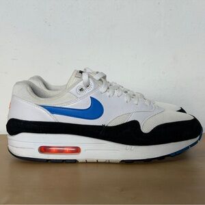 Nike Air Max 1 Photo Blue Total Orange Sneakers AH8145-112 Men's Size 10